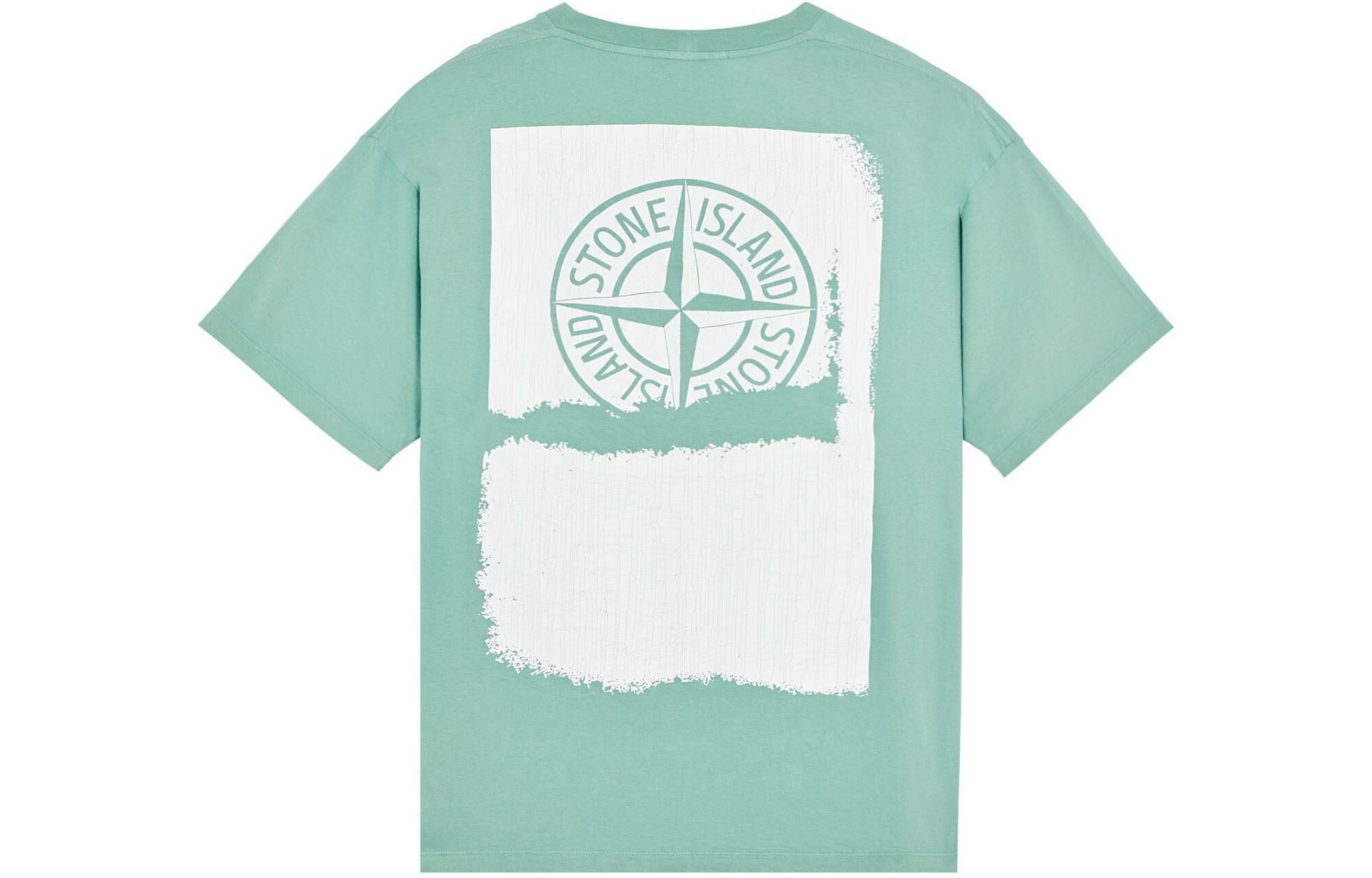 【代購】STONE ISLAND Scratched Paint One Print T-Shirt Men's Matcha Green