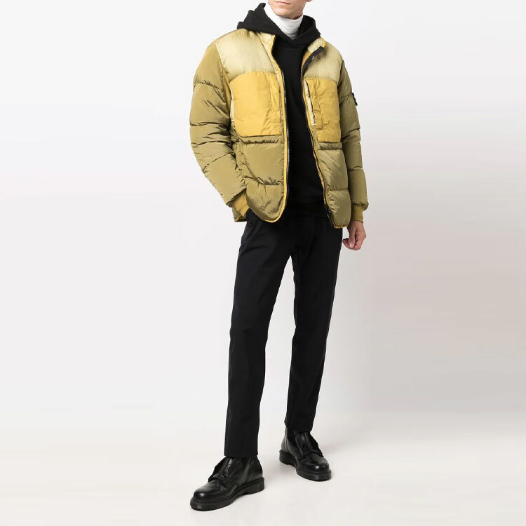 【代購】STONE ISLAND Down Jacket Men's Yellow