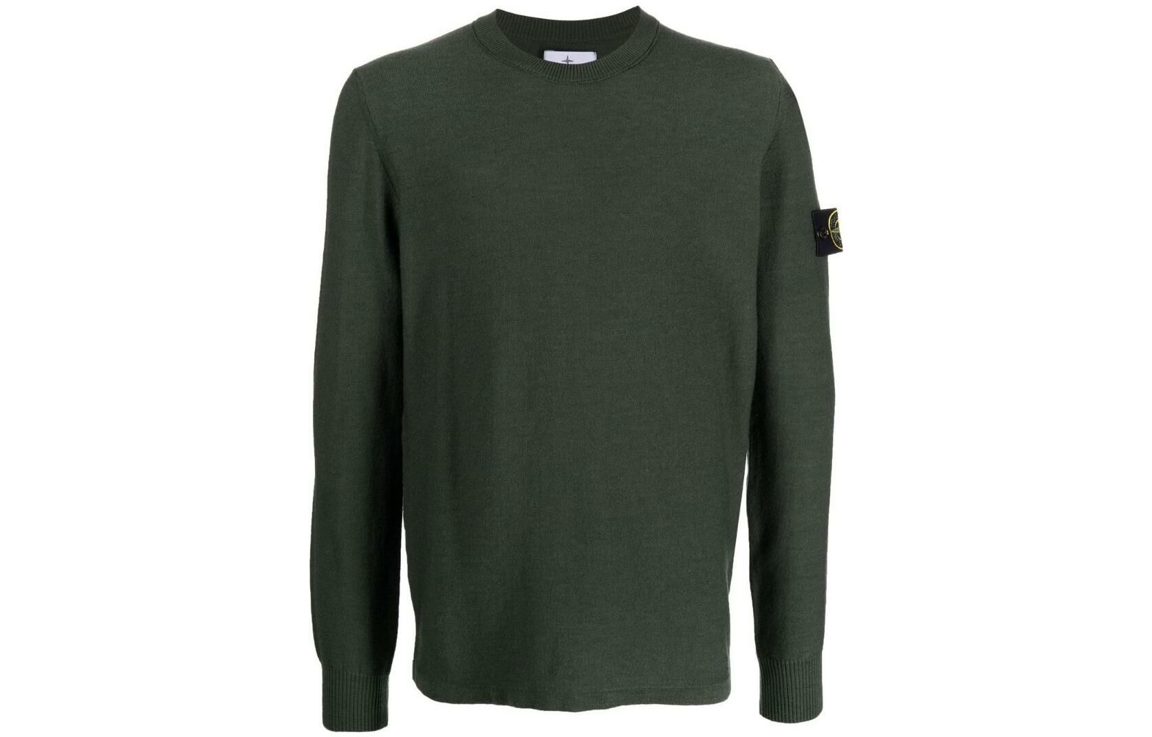 【代購】STONE ISLAND Logo-patch Long-sleeve Jumper