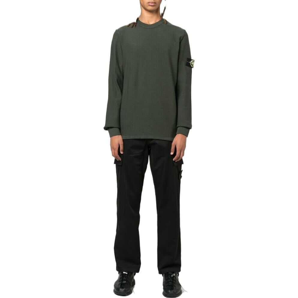 【代購】STONE ISLAND Logo-patch Long-sleeve Jumper