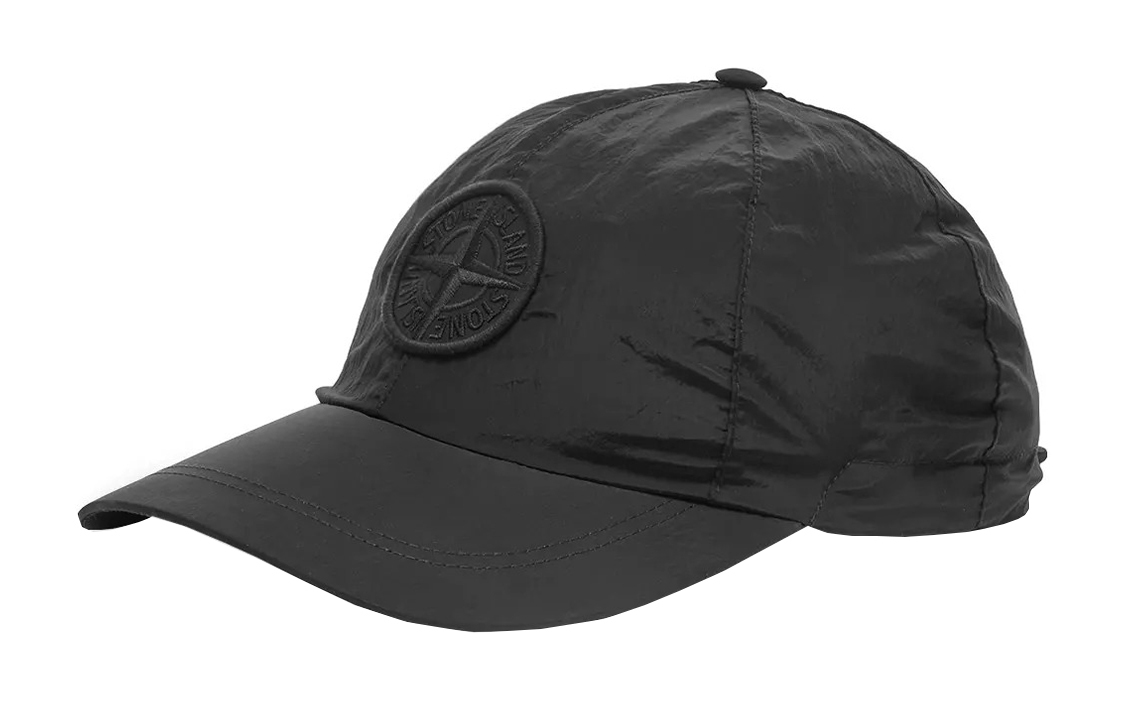 【代購】STONE ISLAND Nylon Baseball Caps Unisex Black