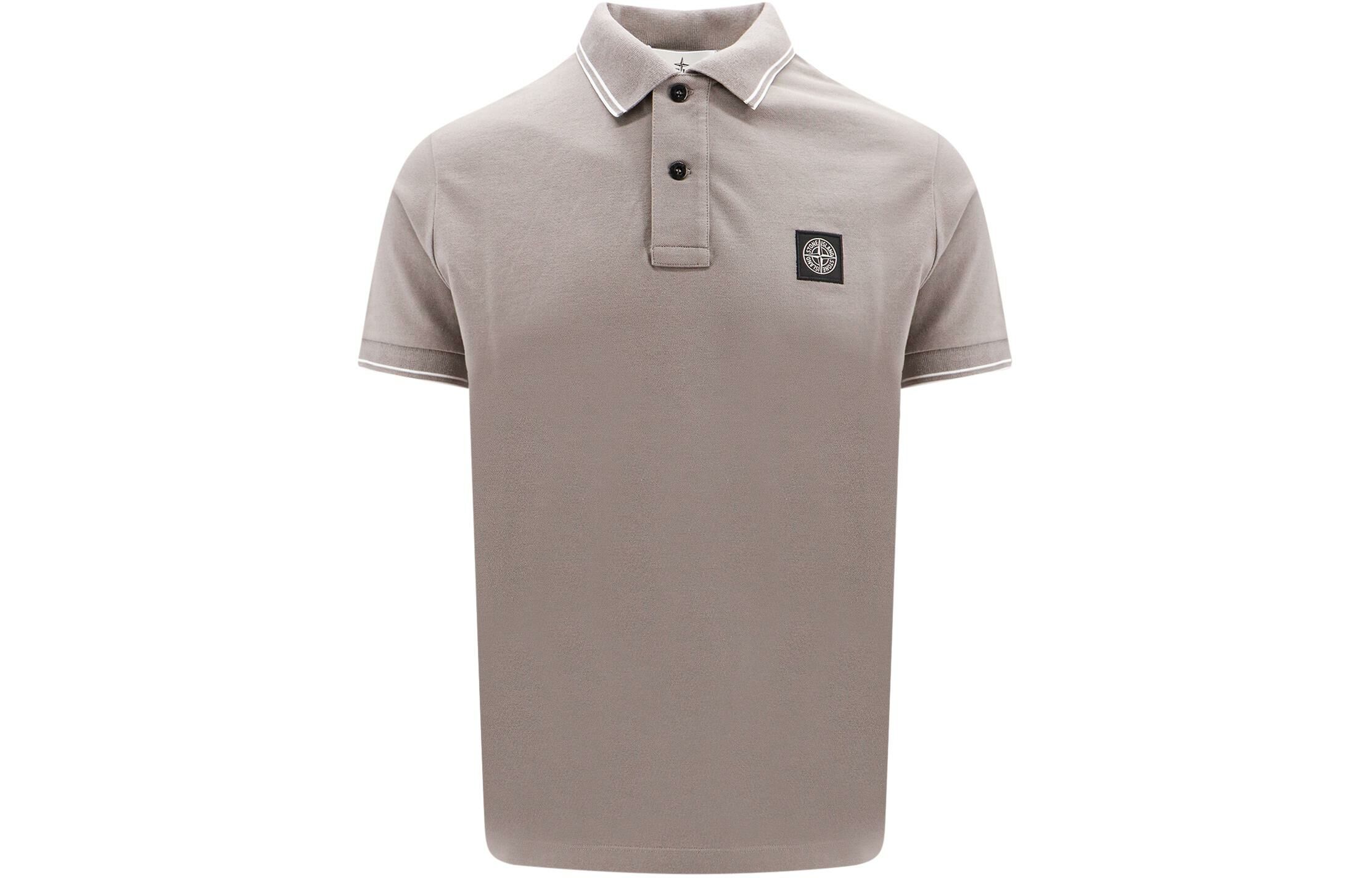 【代購】STONE ISLAND Logo Patch Short-Sleeved Polo Shirt