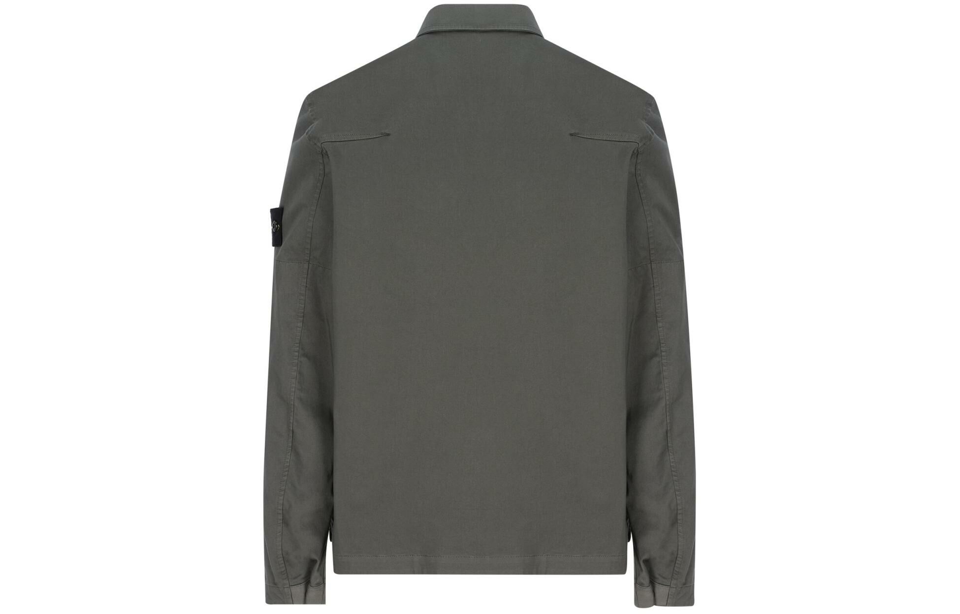 【代購】STONE ISLAND Logo Patch Zip-Up Jacket