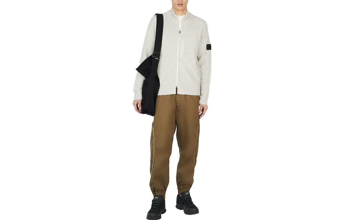 【代購】STONE ISLAND Knitted Sports Pants Men's Light Brown