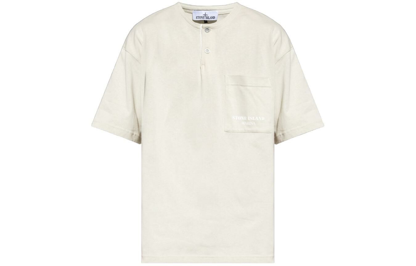 【代購】STONE ISLAND T-Shirt Men's Ecru