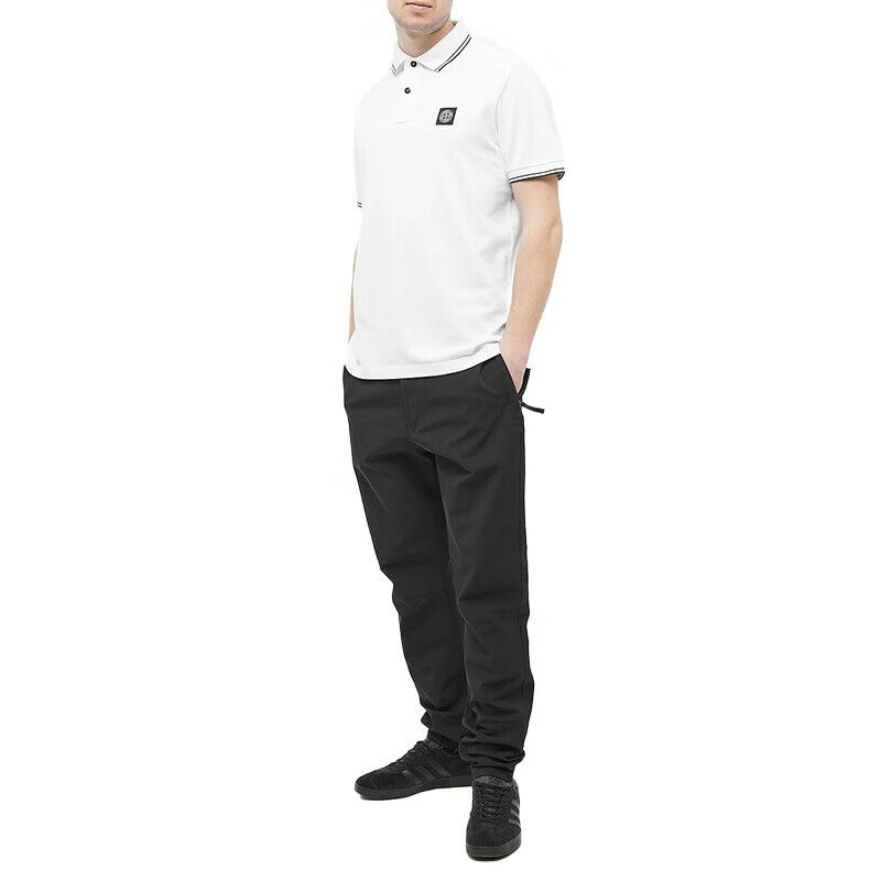 【代購】STONE ISLAND Logo Patch Short-Sleeved Polo Shirt