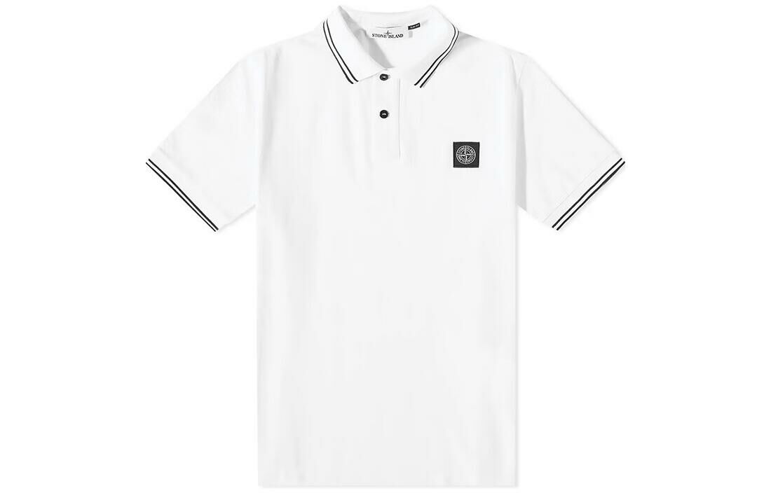 【代購】STONE ISLAND Logo Patch Short-Sleeved Polo Shirt