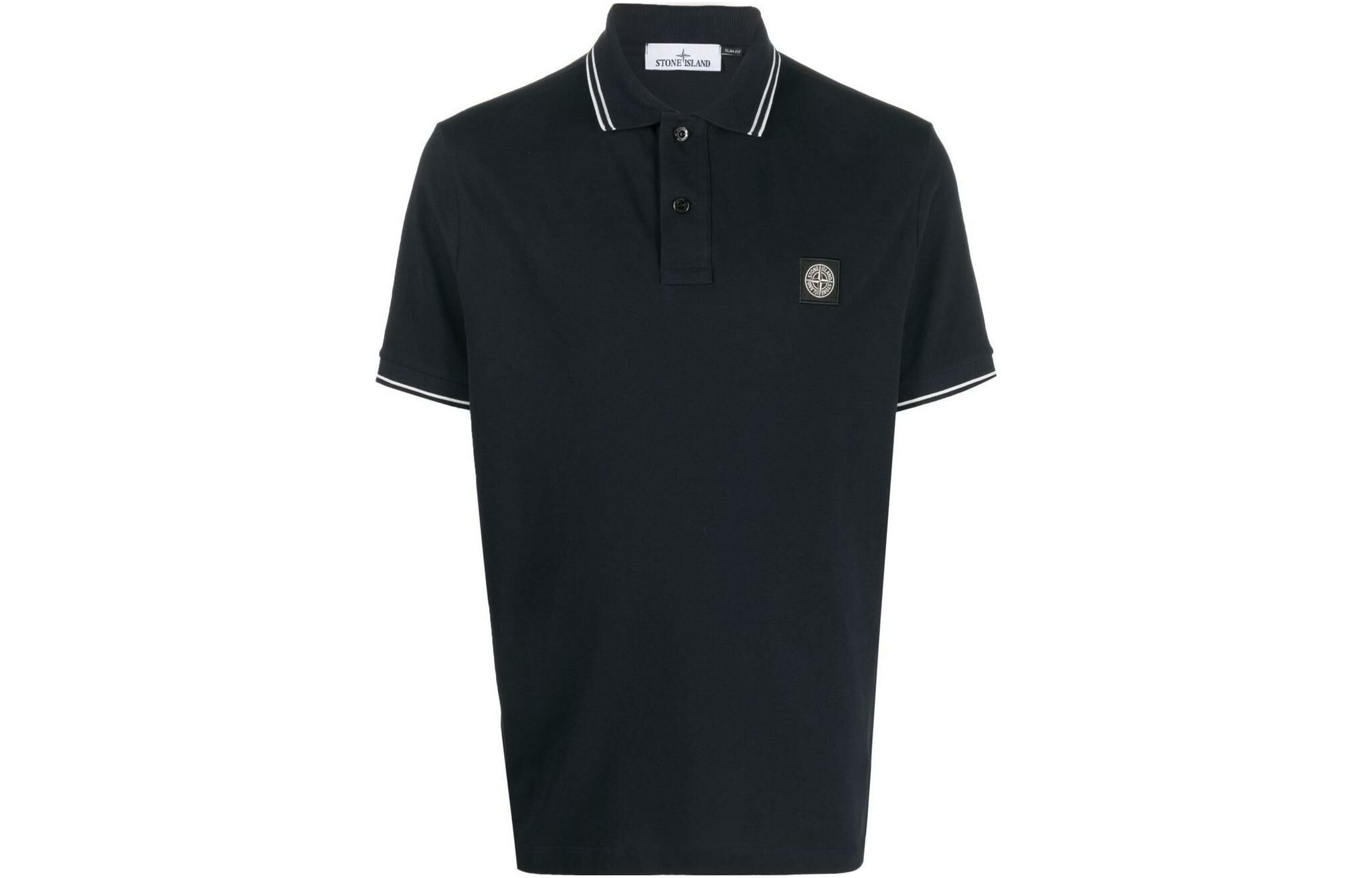 【代購】STONE ISLAND Logo Patch Short-Sleeved Polo Shirt