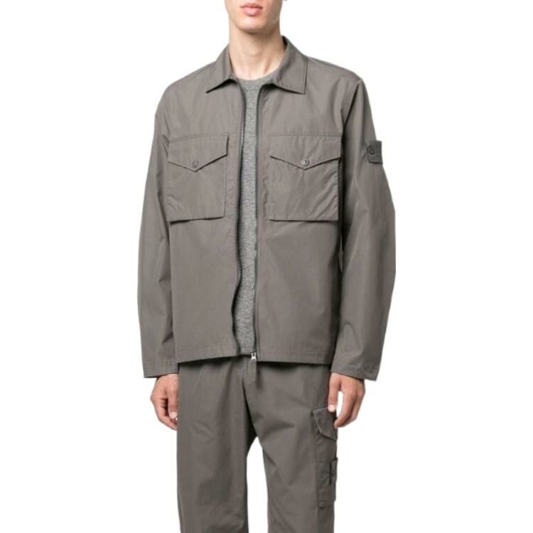 【代購】STONE ISLAND Jacket Men's Smoke Gray Mixed Color