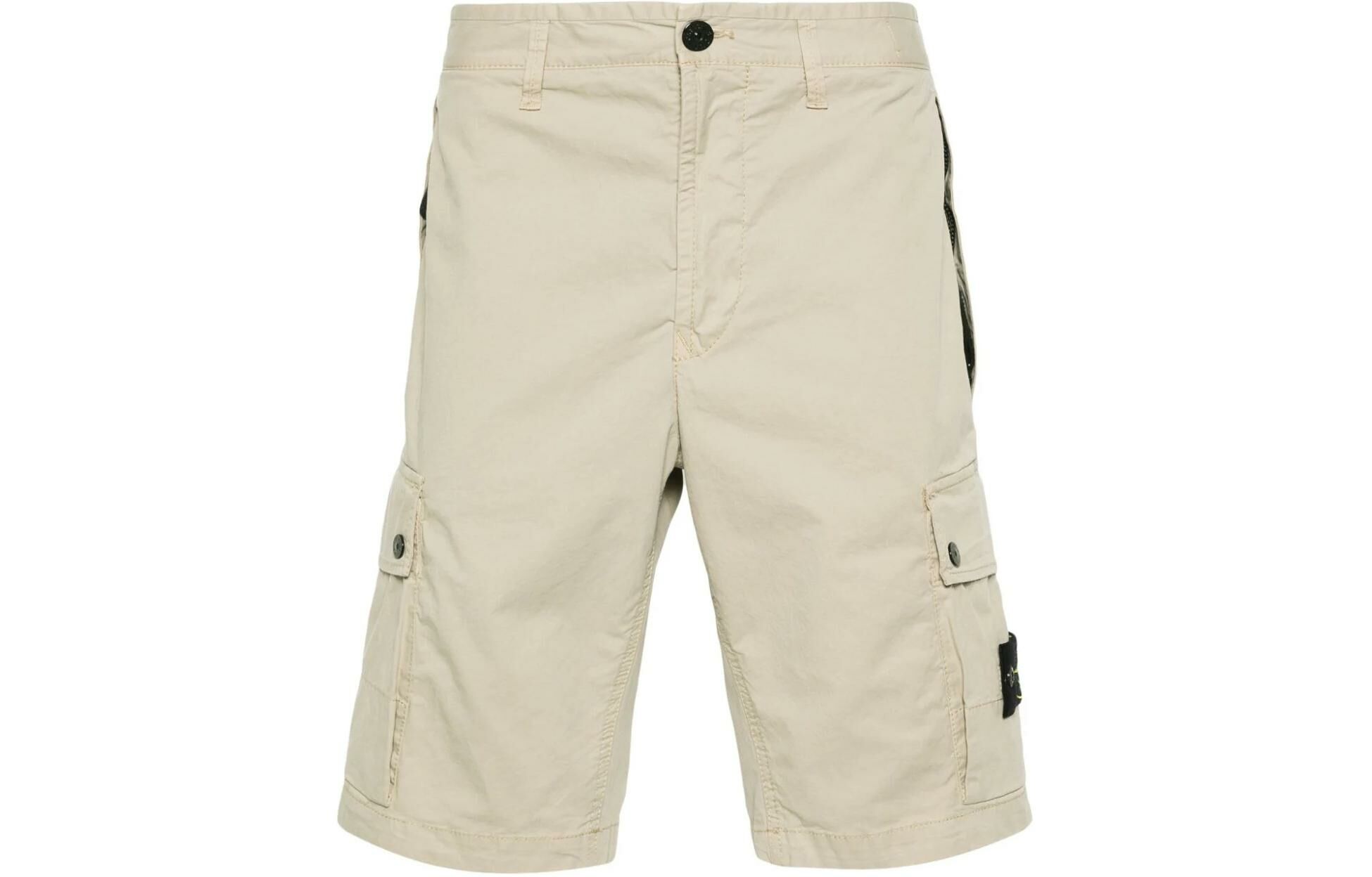 【代購】STONE ISLAND Compass-Patch Knee-Length Cargo Shorts