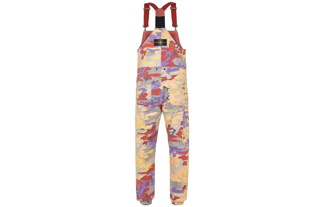 【代購】STONE ISLAND Camouflage-print Dungarees
