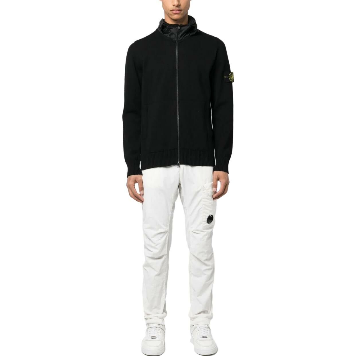 【代購】STONE ISLAND Concealed-hood Zip-up Cardigan
