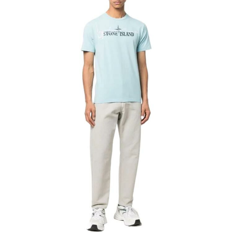 【代購】STONE ISLAND T-Shirt Men's Ice Blue