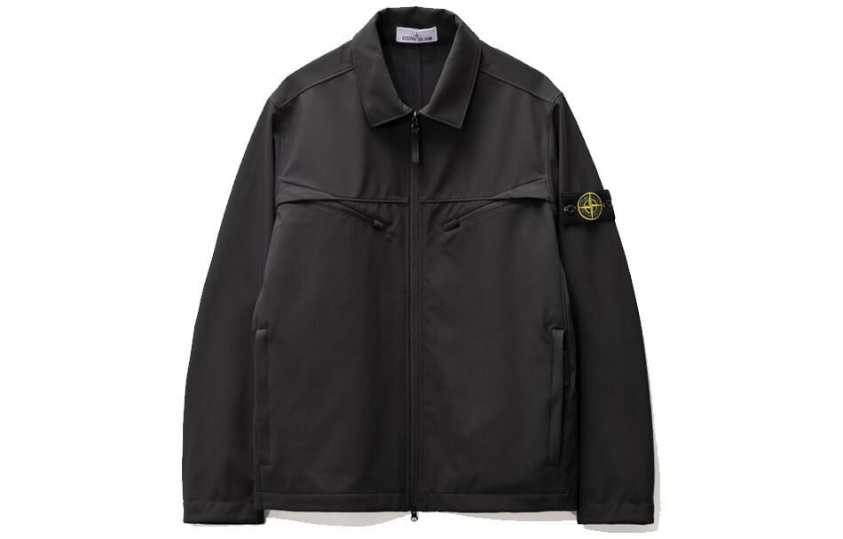 【代購】STONE ISLAND LIGHT SOFT SHELL-R SERIES SOFT SHELL Jackets Coats Men's Black