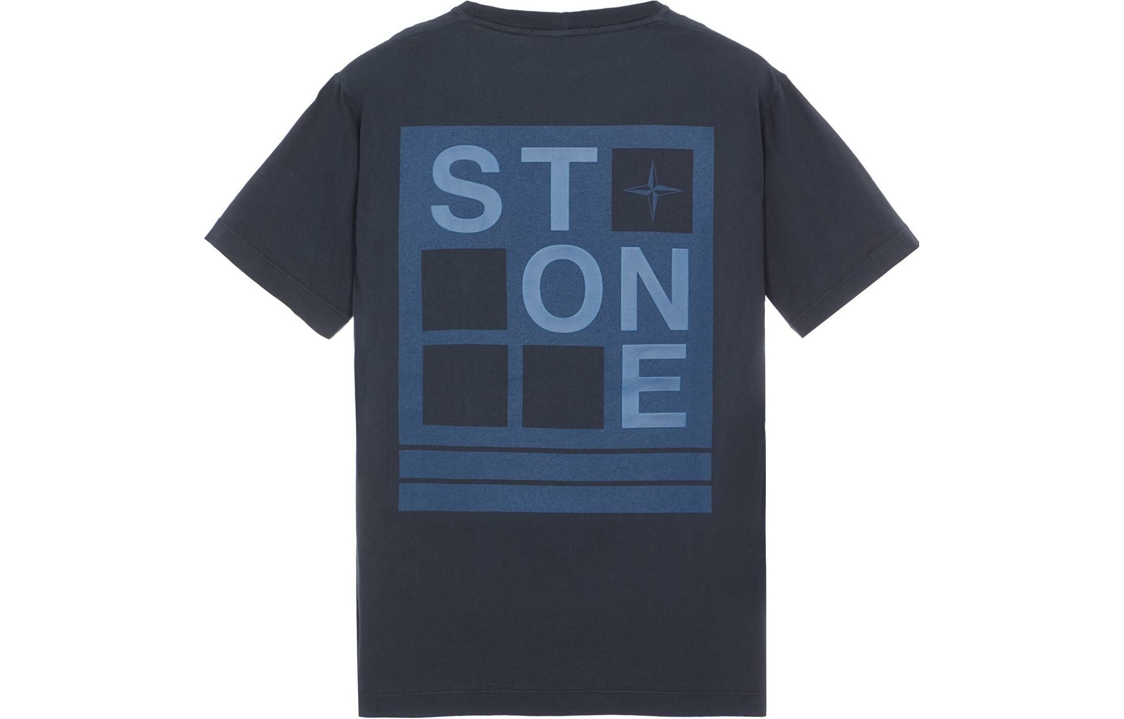 【代購】STONE ISLAND T-Shirts Men Marine Blue