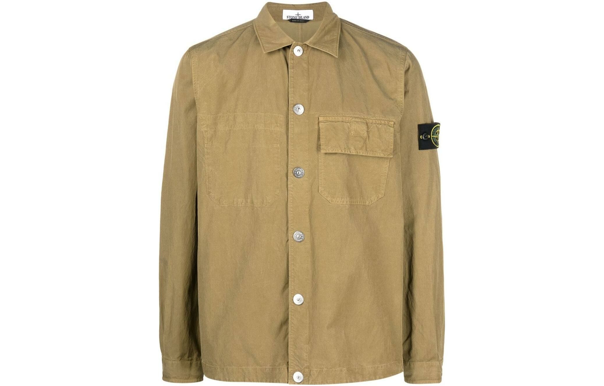 【代購】STONE ISLAND Shirts Men Khaki