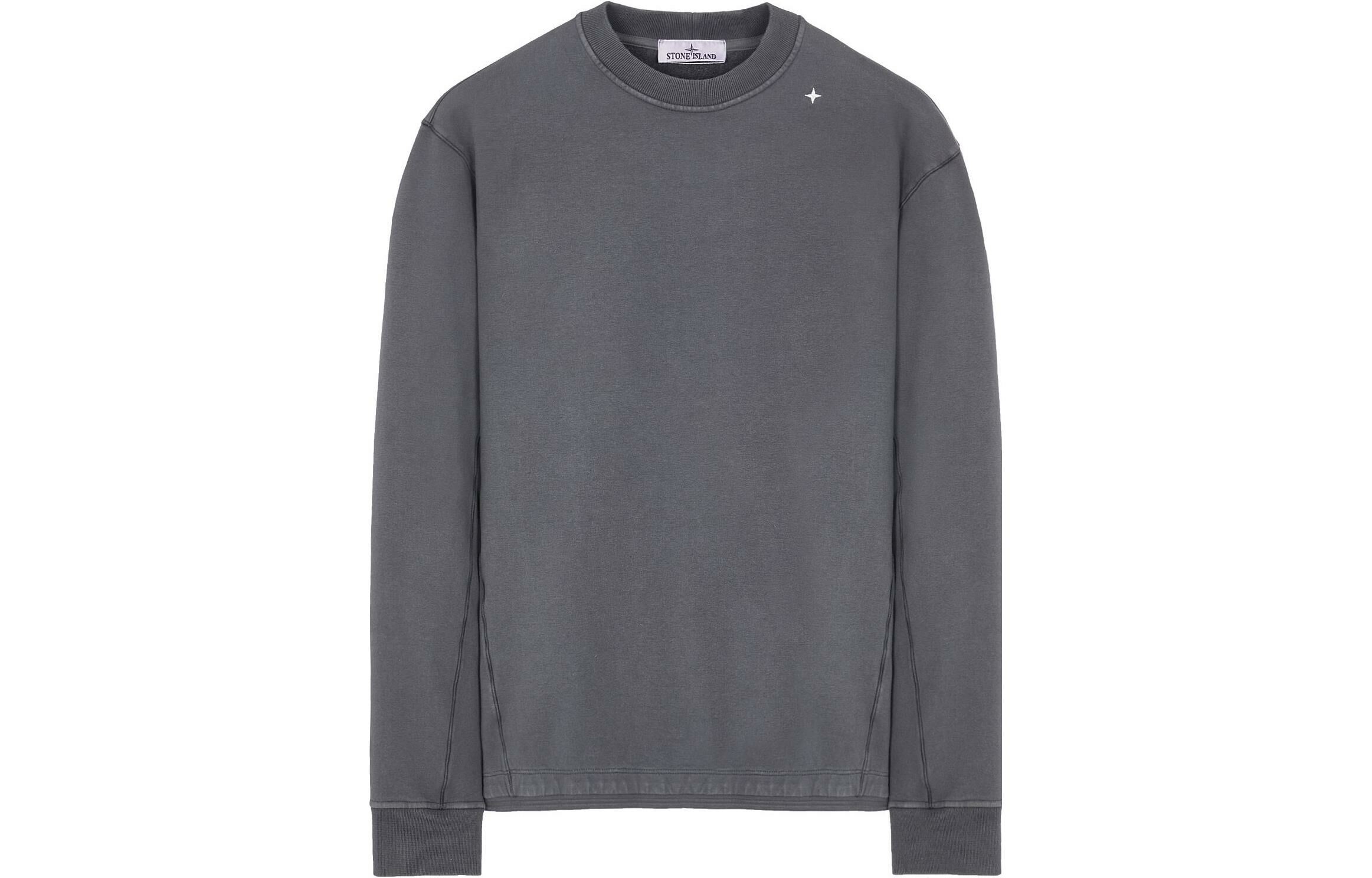 【代購】STONE ISLAND STONE ISLAND STELLINA Series Sweatshirts Unisex Lead Gray