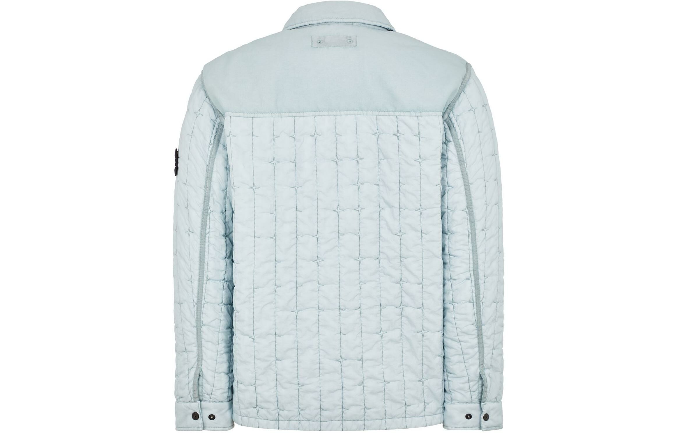 【代購】STONE ISLAND SS24 Jackets Coats Men's Ice Frost Blue