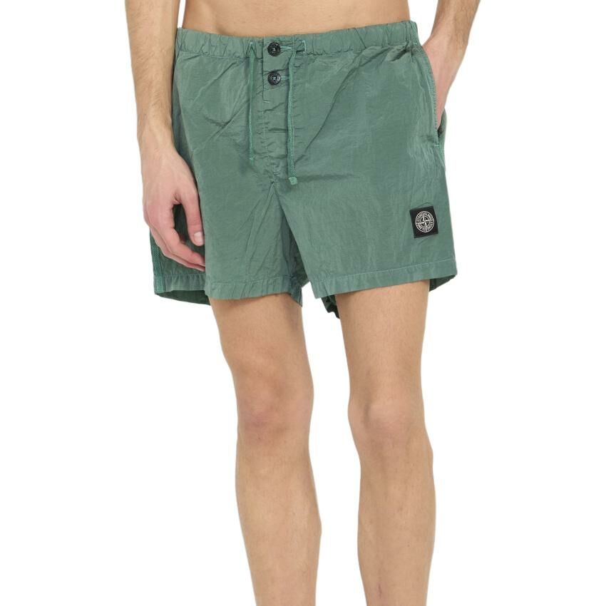 【代購】STONE ISLAND Slim Fit Metal Nylon Swim Trunks