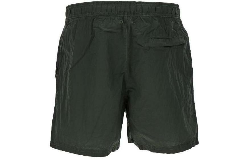 【代購】STONE ISLAND Compass-Patch Crinkled Finish Swim Shorts