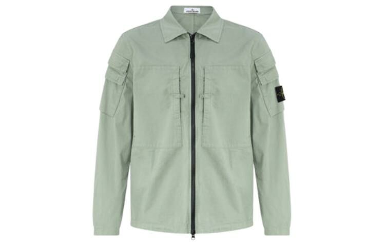 【代購】STONE ISLAND Compass-patch Zip-up Shirt Jacket