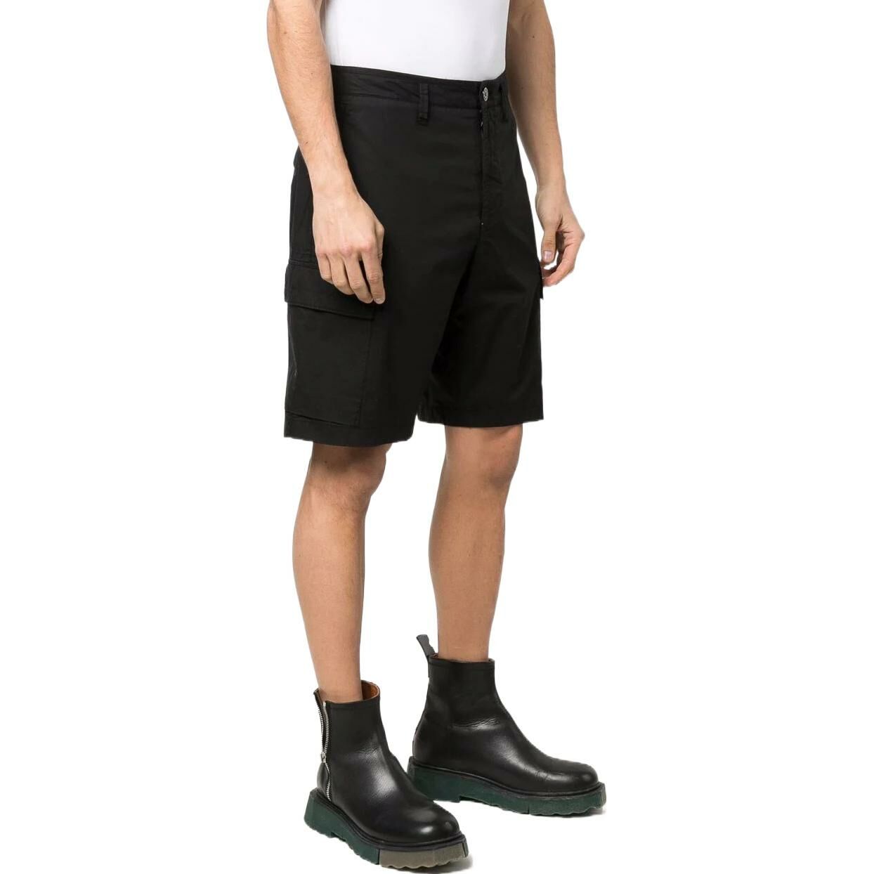 【代購】STONE ISLAND Logo Patch Mid-Rise Cargo Shorts