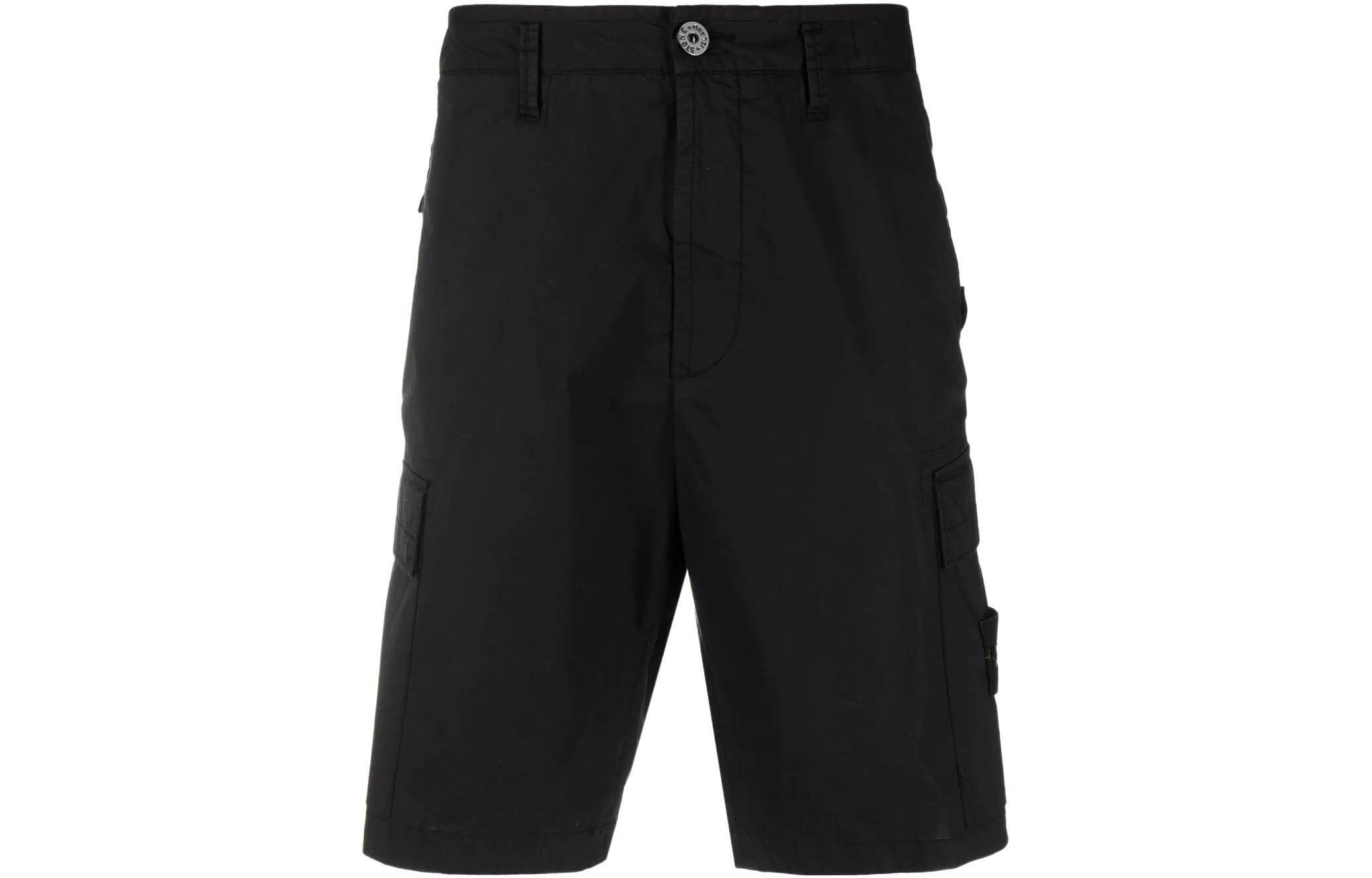 【代購】STONE ISLAND Logo Patch Mid-Rise Cargo Shorts