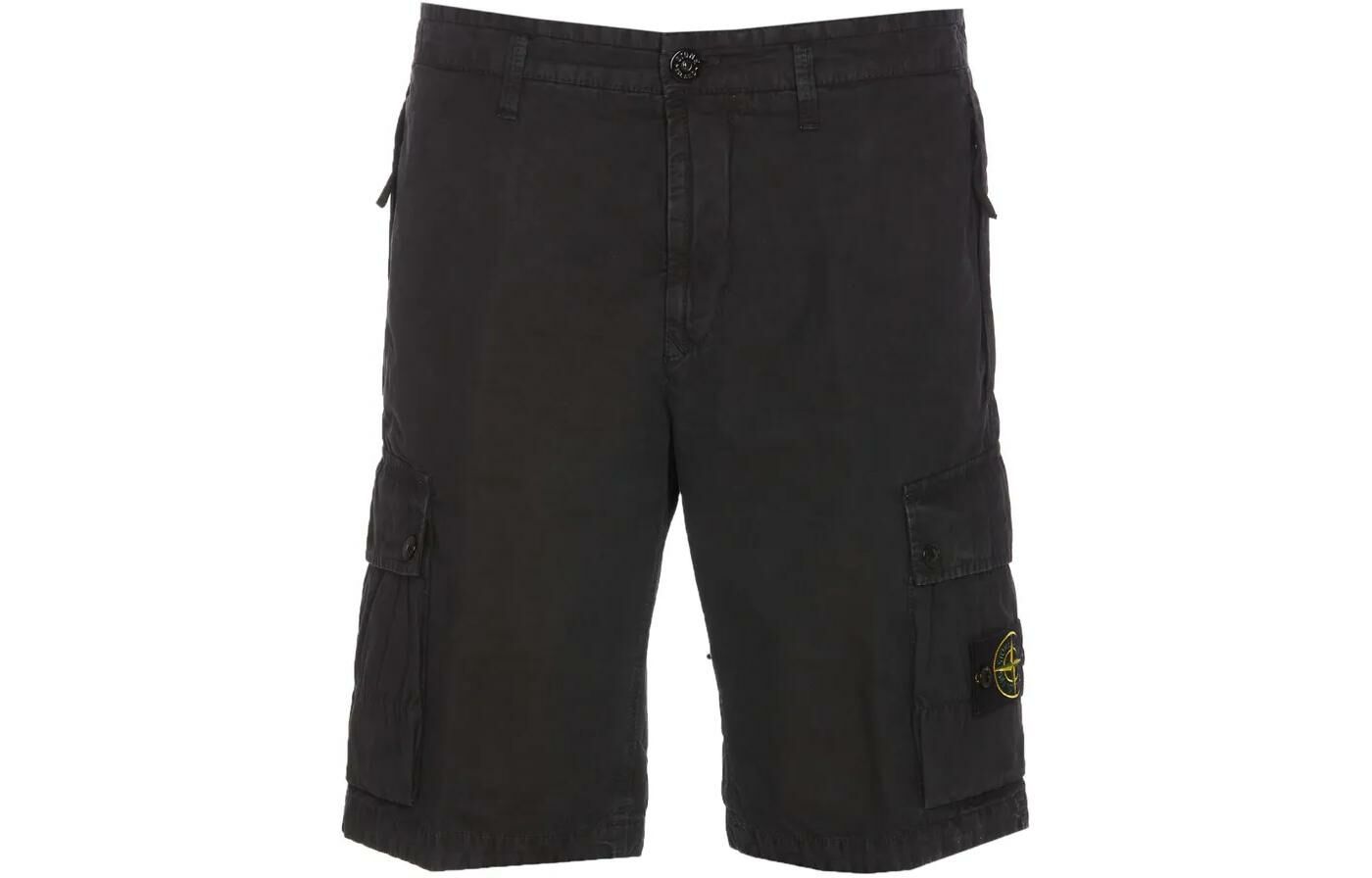 【代購】STONE ISLAND Logo Patch Knee-High Shorts