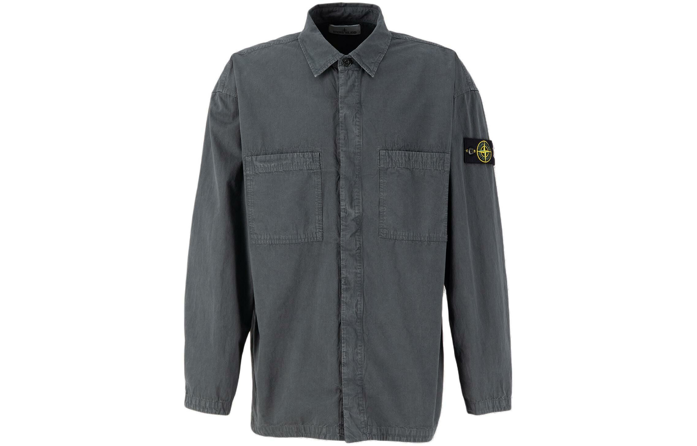 【代購】STONE ISLAND FW23 Shirt Men's Lead Gray