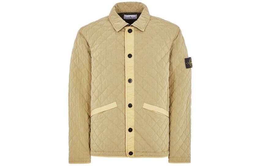【代購】STONE ISLAND Compass-Patch Quilted Buttoned Jacket