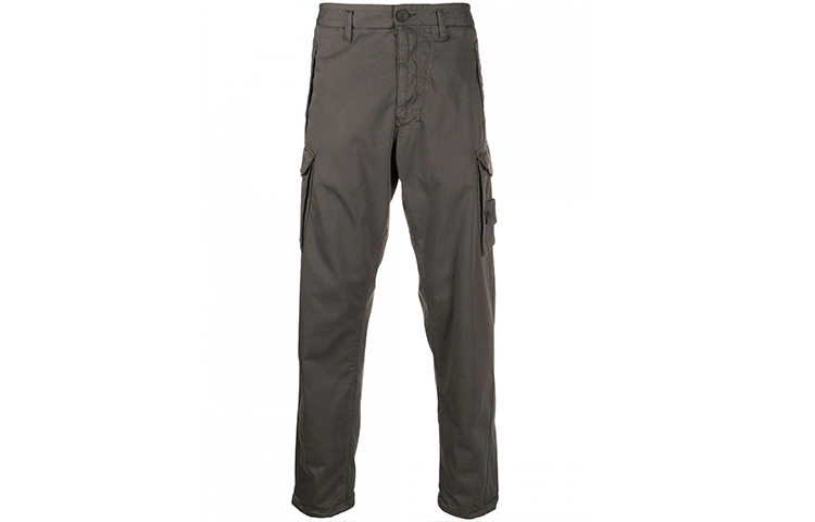 【代購】STONE ISLAND Cargo Pants Men's Smoke Gray Mixed Color