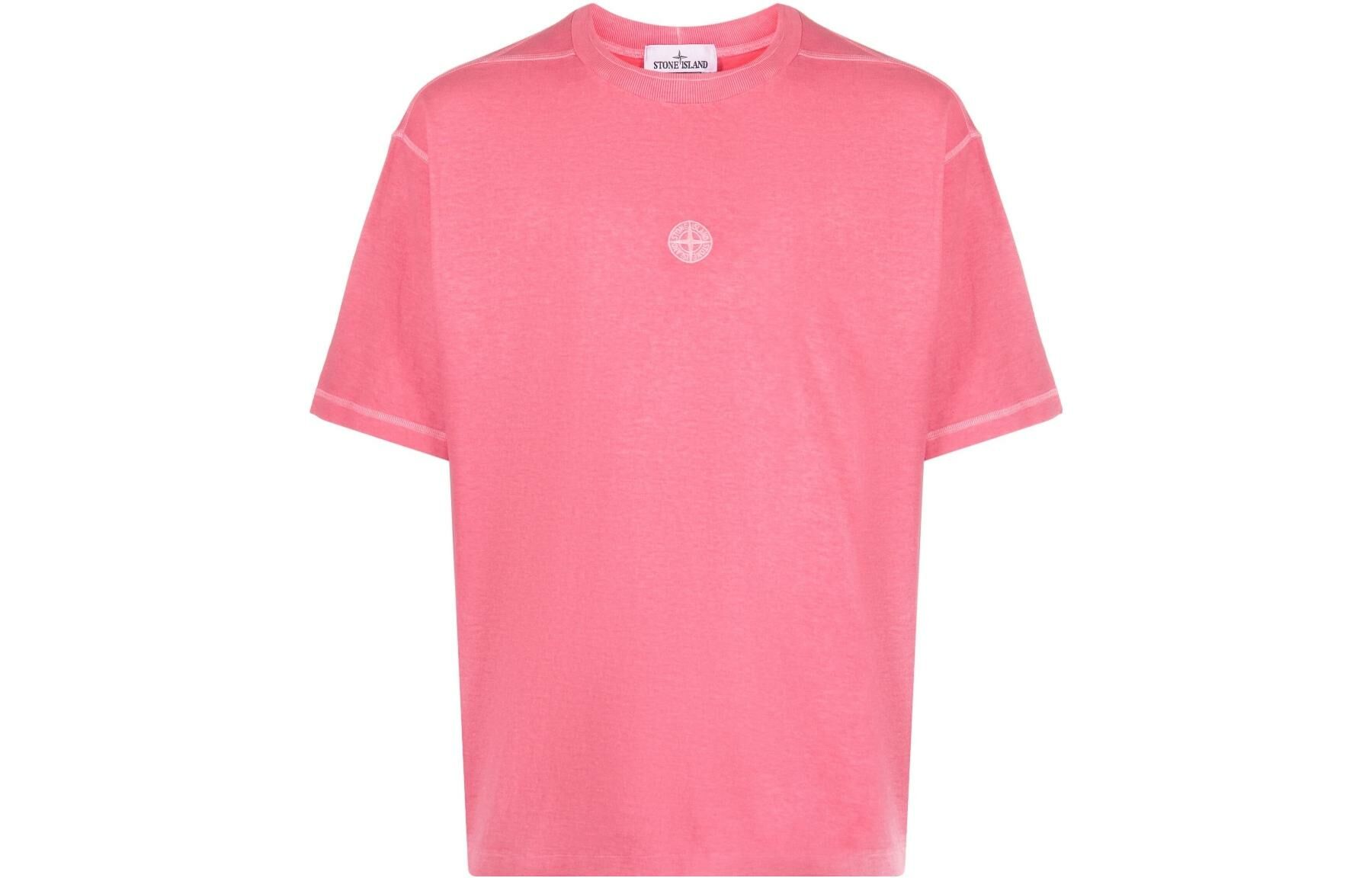 【代購】STONE ISLAND T-Shirts Men Pink