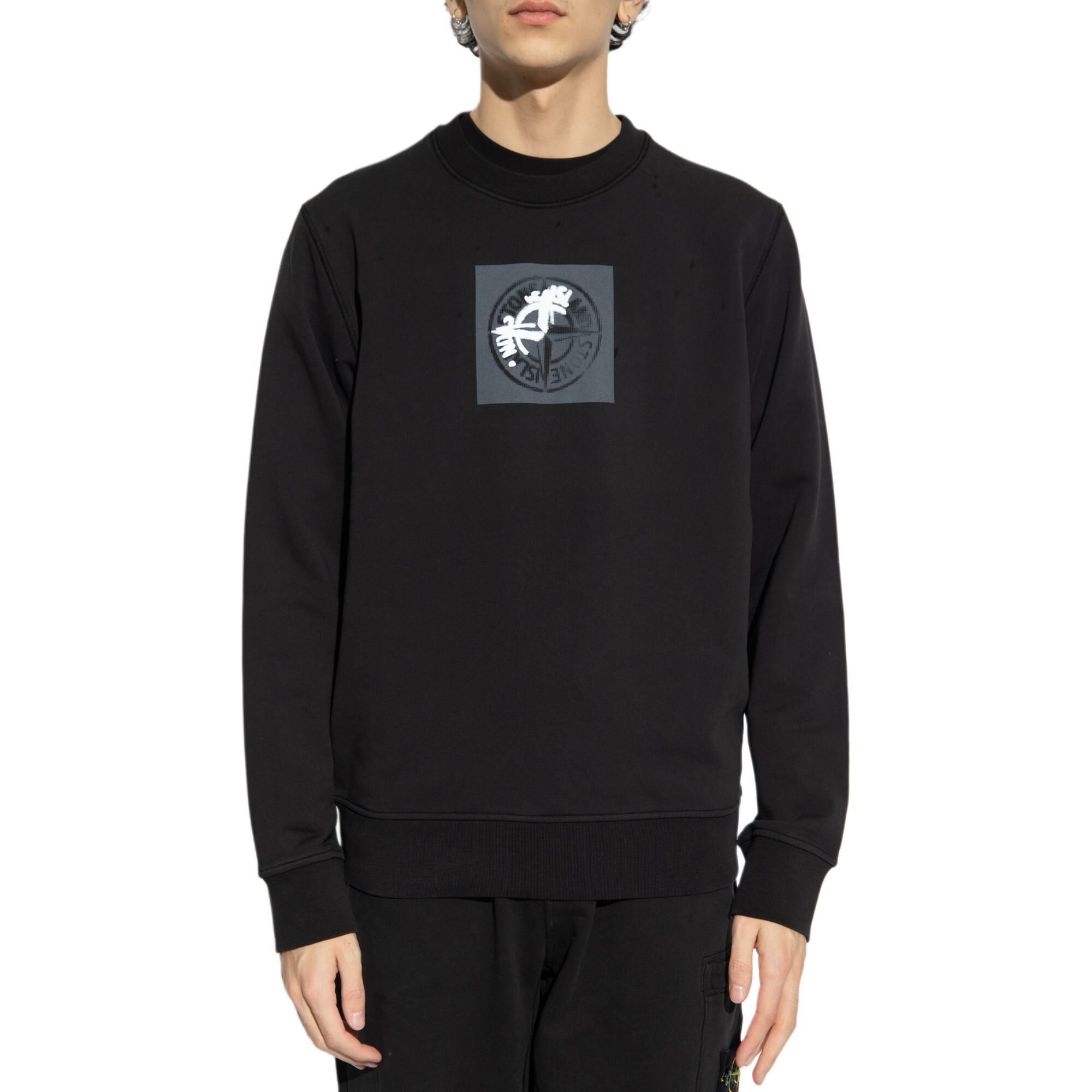 【代購】STONE ISLAND SS24 Sweatshirt Men's Black