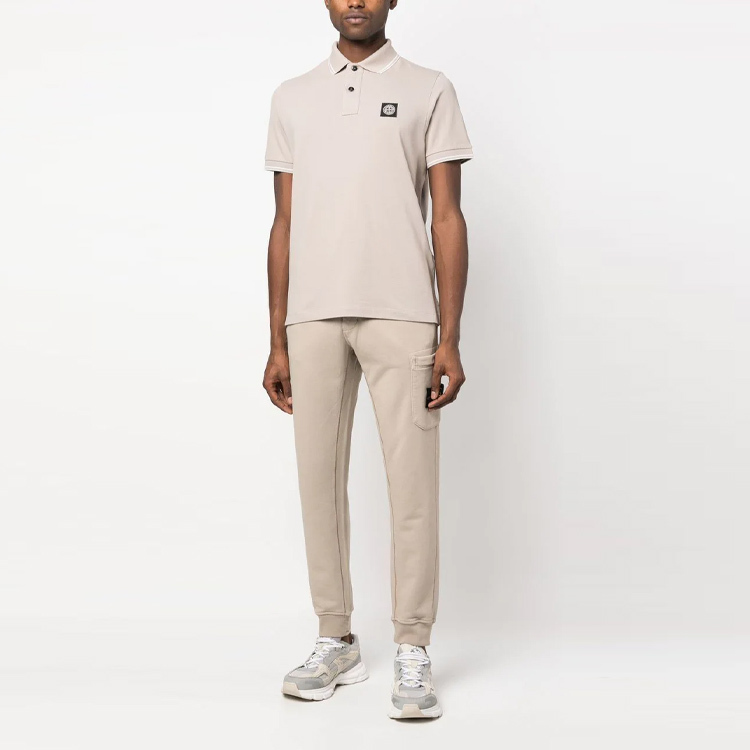 【代購】STONE ISLAND Polo Shirt Men's Beige