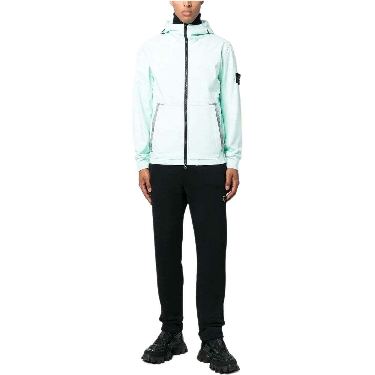 【代購】STONE ISLAND LIGHT SOFT SHELL-R SERIES SOFT SHELL Jackets Coats Men's Turquoise