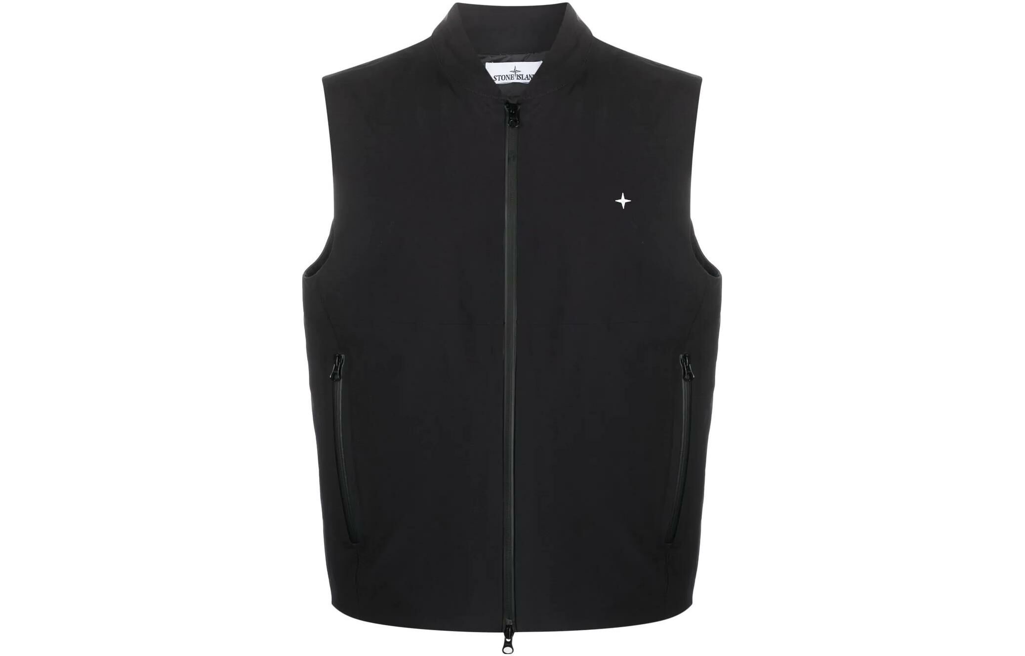 【代購】STONE ISLAND Embroidered Logo Zipped Waistcoat