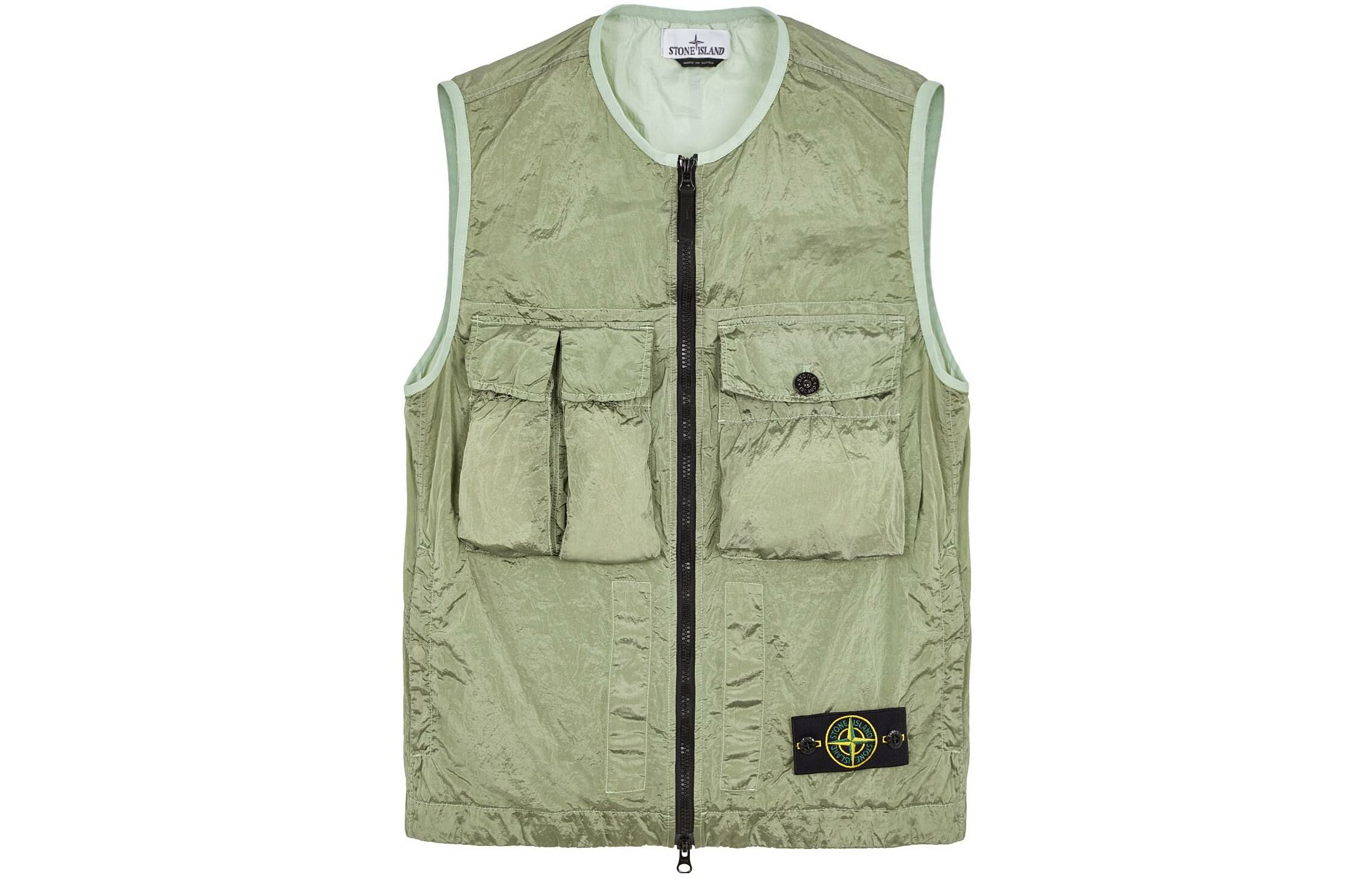 【代購】STONE ISLAND SS23 Vest Men's Green