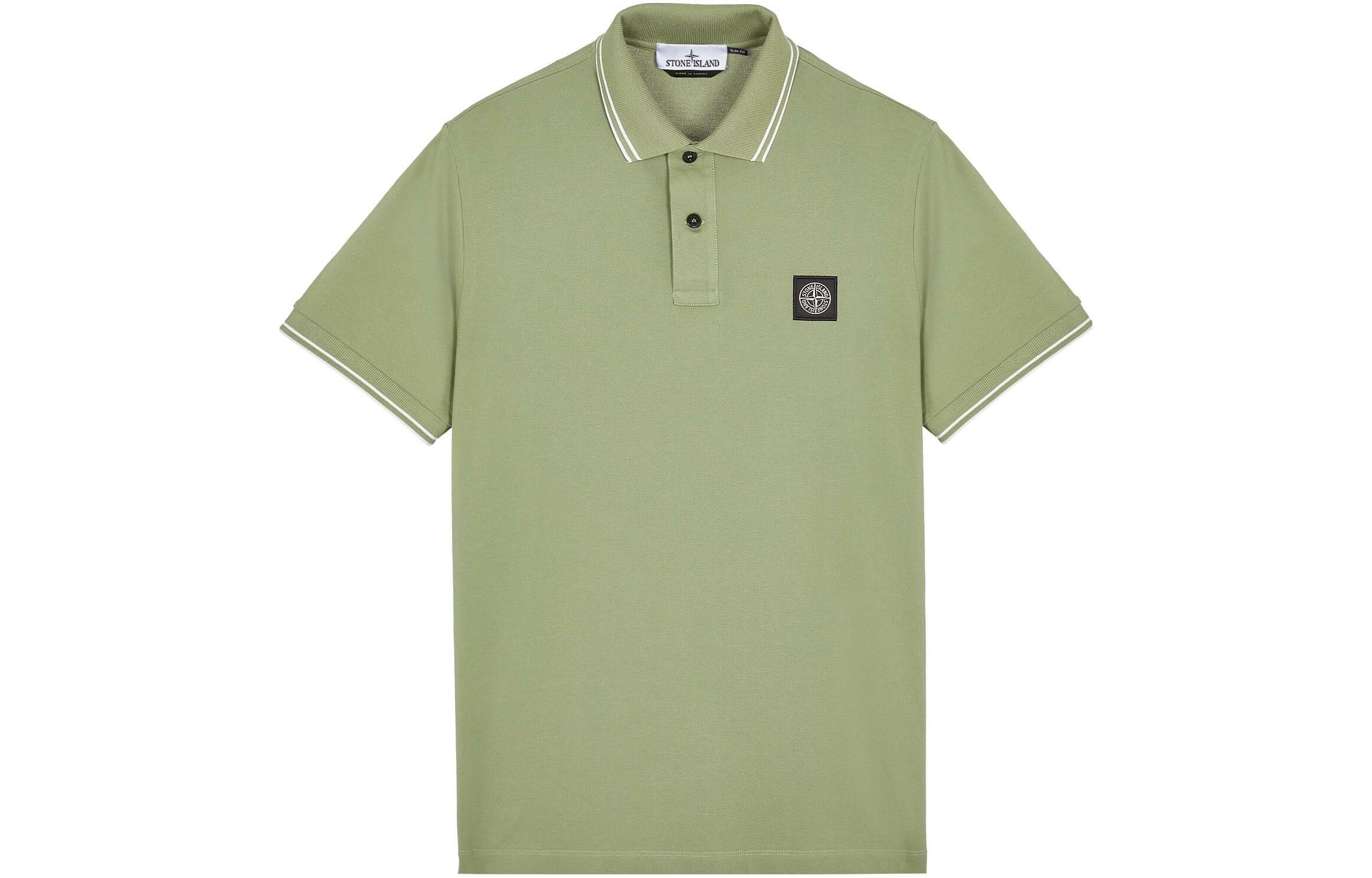 【代購】STONE ISLAND Compass-patch Piqué Polo Shirt