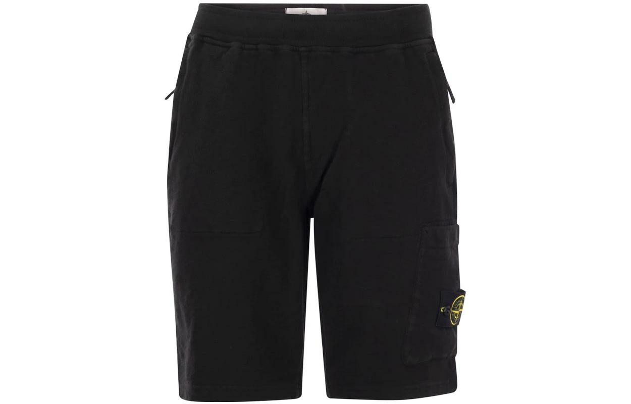 【代購】STONE ISLAND Side Logo-patch Elasticated-waistband Shorts