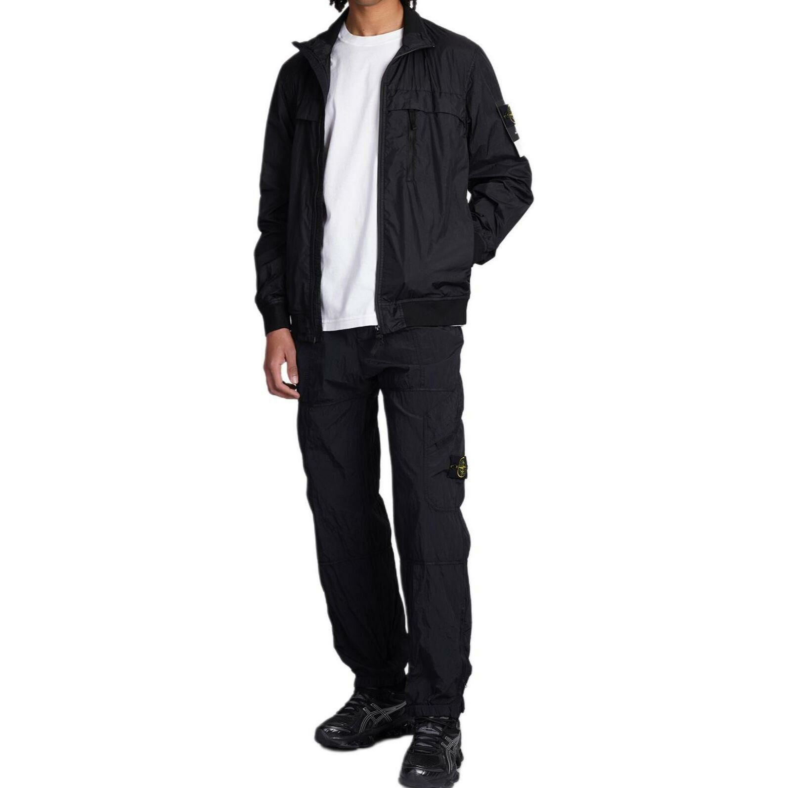 【代購】STONE ISLAND Compass-badge Crinkled Track Pants