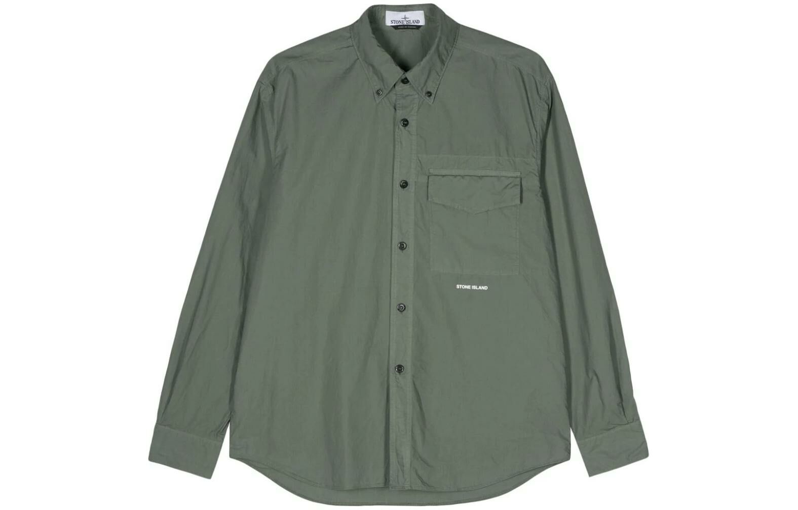 【代購】STONE ISLAND Shirt Men's Army Green