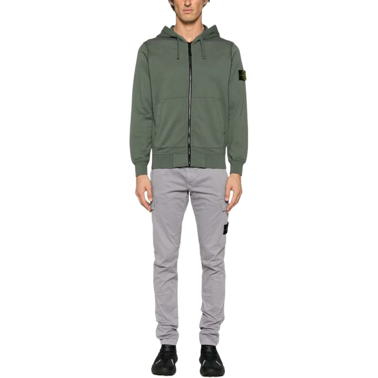 【代購】STONE ISLAND Compass-Badge Zipped Hoodie