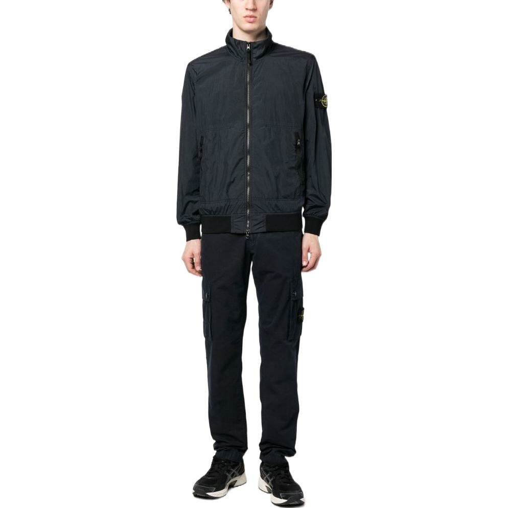 【代購】STONE ISLAND Logo-patch Sleeve Bomber Jacket