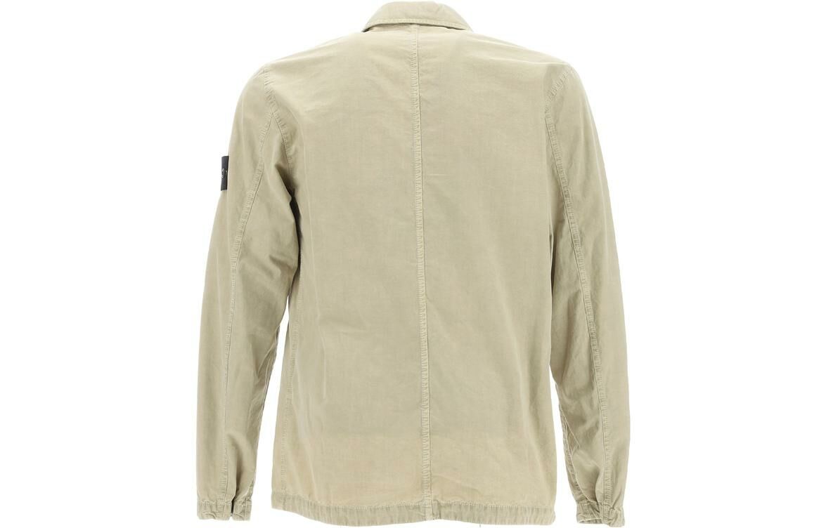 【代購】STONE ISLAND Compass-patch Cotton Shirt Jacket