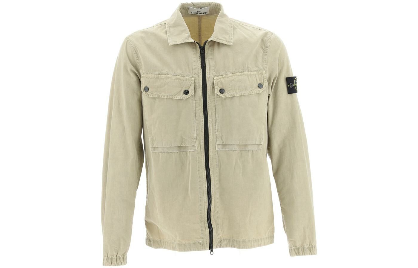 【代購】STONE ISLAND Compass-patch Cotton Shirt Jacket