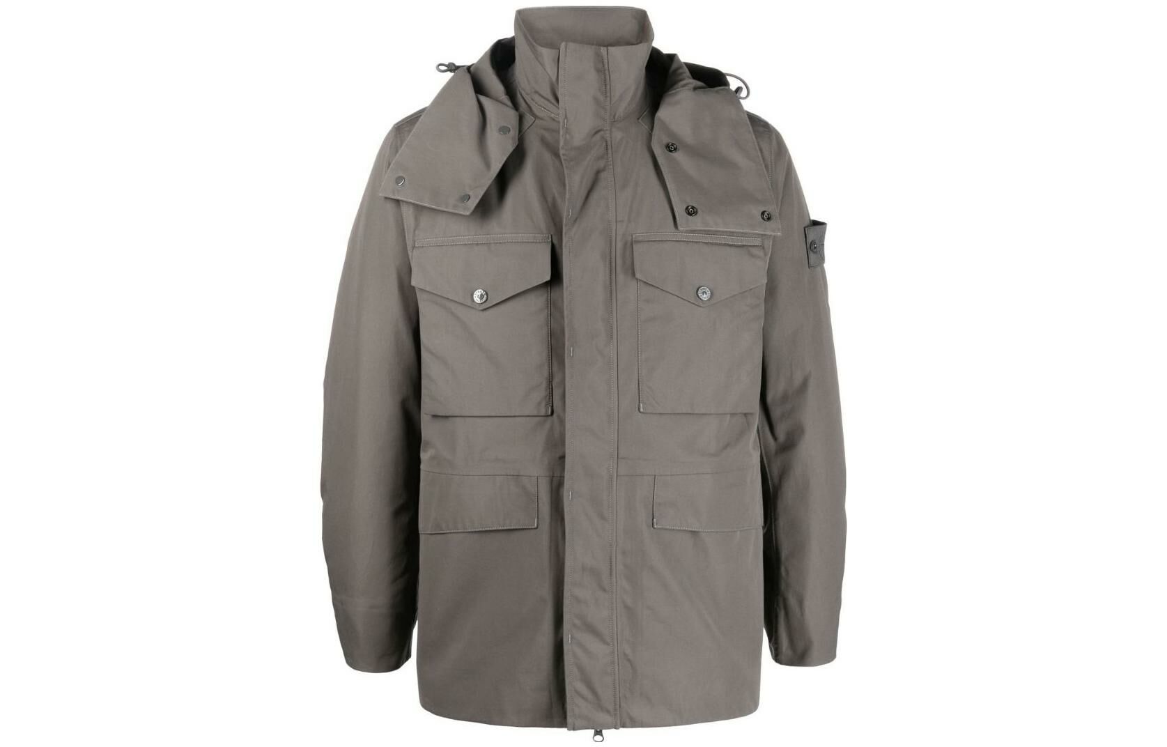 【代購】STONE ISLAND Jackets Coats Men's Smoke Gray Mixed Color