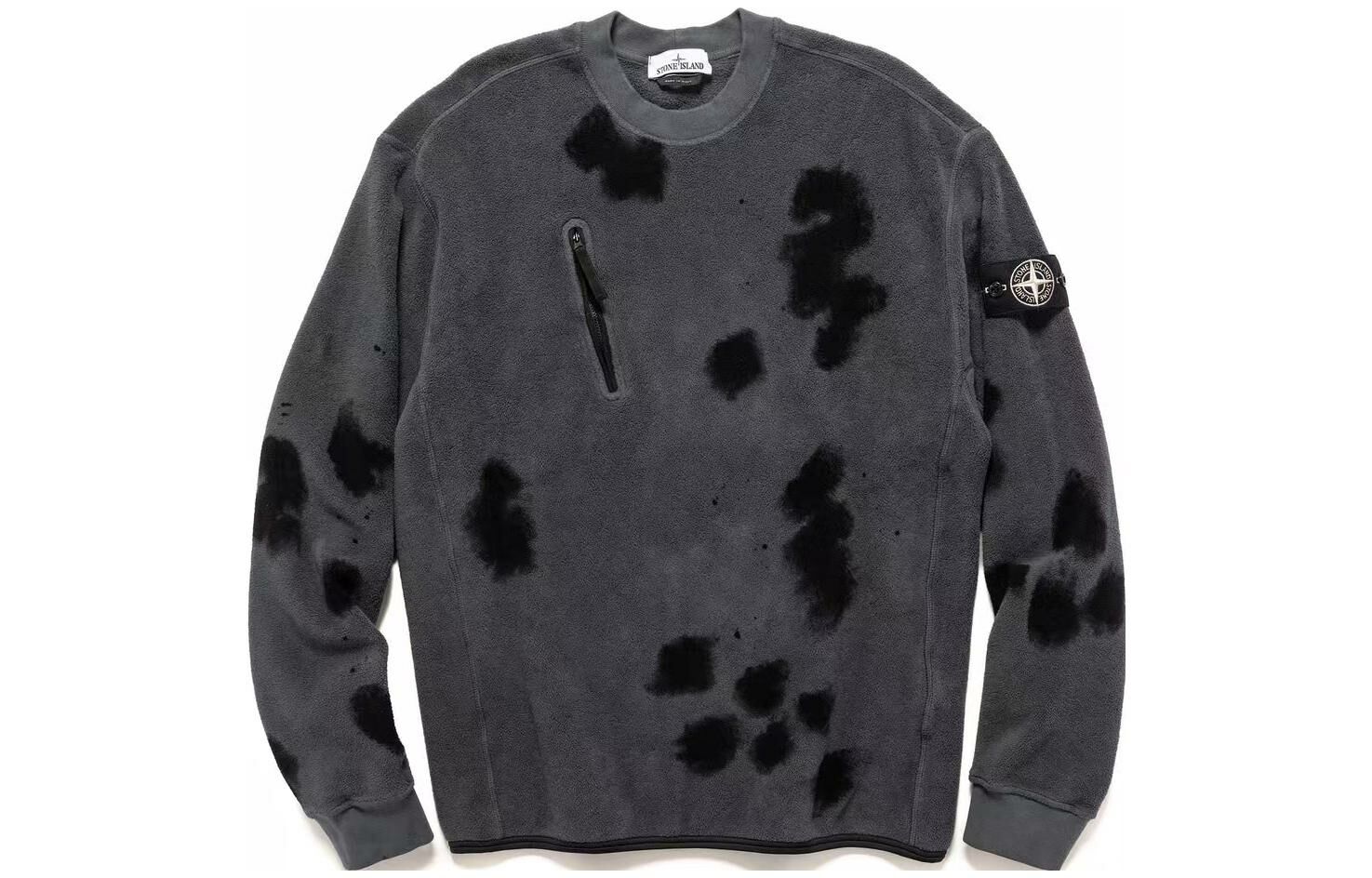 【代購】STONE ISLAND Pattern-Printed Drop Shoulder Crewneck Sweatshirt