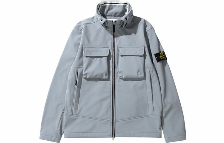 【代購】STONE ISLAND LIGHT SOFT SHELL-R SERIES SOFT SHELL Jackets Coats Men's Dusty Gray