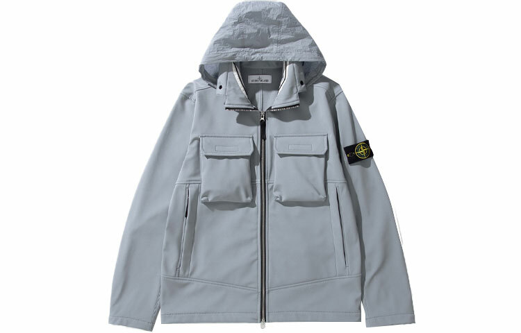 【代購】STONE ISLAND LIGHT SOFT SHELL-R SERIES SOFT SHELL Jackets Coats Men's Dusty Gray