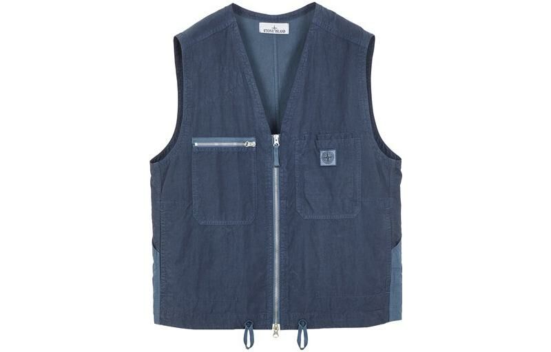 【代購】STONE ISLAND SS23 Vest Men's Blue
